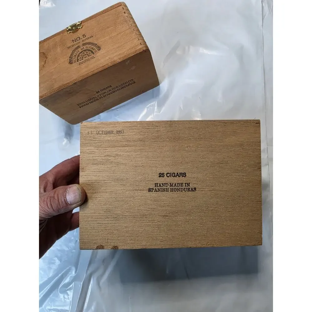 THREE (3) BEAUTIFUL WOODEN CIGAR BOXES Holds 25 Cigars Each..
